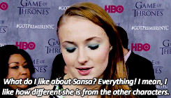 margaeryestyrell-deactivated201:  Sansa Stark Appreciation Week: Day 7 → Anything