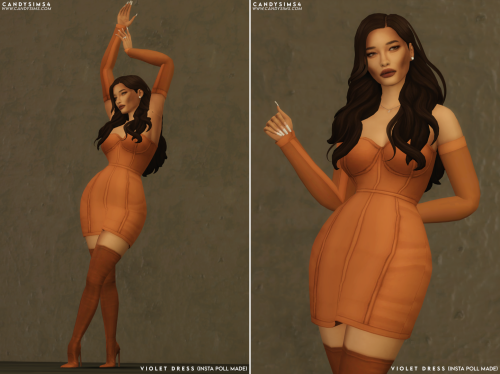 candysims4:VIOLET DRESS / MADE BASED ON A INSTAGRAM POLLAs everyone that follows me on Instagram kno