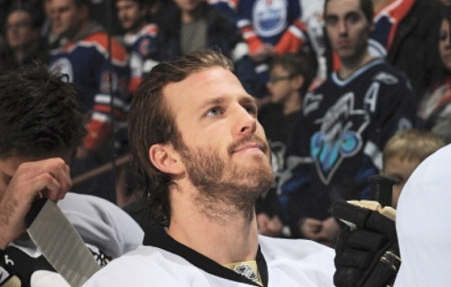 pensfan4lfe: Penguins in Edmonton: James Neal, Taylor Pyatt, Robert Bortuzzo, Marc-Andre Fleury, Evg