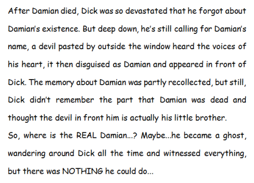 After Damian Died, Dick Was So Devastated That He Forgot About Damian’s Existence. But Deep Down, He’s