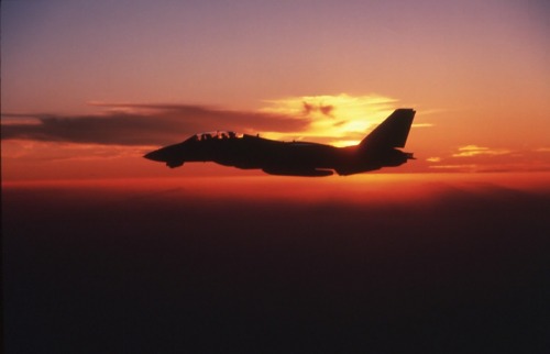 flybythursdays - retrowar - F-14 Tomcat’s at sunsetDanger zone...