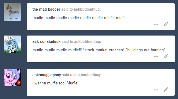 askbutdonthug:[130 murfles murfle]murfle murfle((Murfles: http://ask-sonatadusk.tumblr.com/