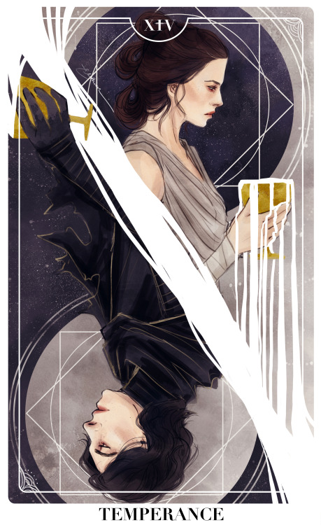 elithien: Reylo Tarot Cards: TEMPERANCE (Print available here)–Other Tarot Cards:THE LOVERSDEA