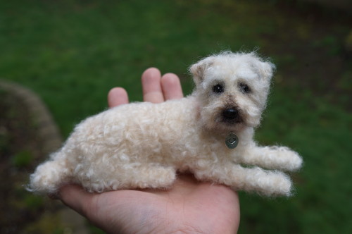  A needle felted Wheaten Terrier.  Have a great weekend!