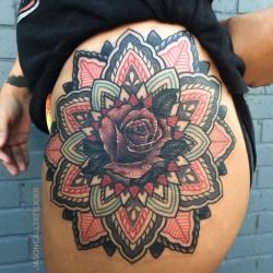 Mandala Rose Tattoo Mandala tattoo by Jason Call in DALLAS, TX