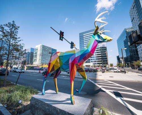 Air Sea Land sculptures by Okuda, Boston