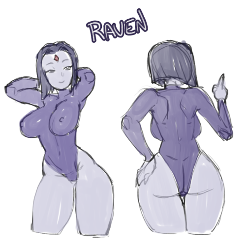 thedarkeros:quick color sketch of Raven, porn pictures