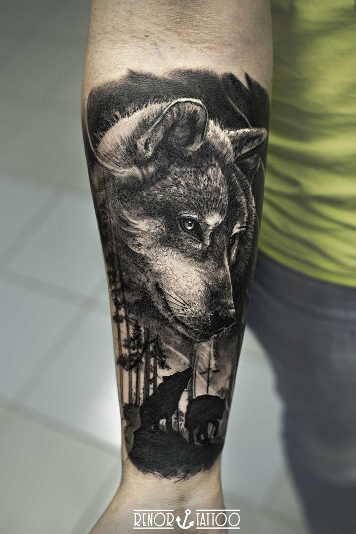 1337tattoos:  Renor Tattoo  LONEWOLF