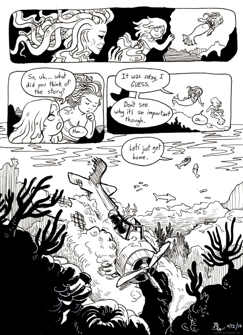 forenschik: tomato-bird:  “Firmament” by Taylor Leong, 2016 A short comic I made originally for Kiwi Magazine, an online anthology at my school. The theme this quarter was “wet,” and as I love mermaid lore I thought it was a perfect opportunity