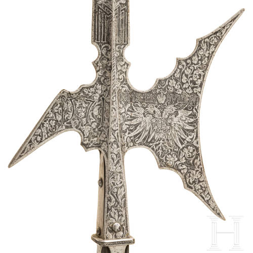 Halberd for the Trabant Guard of Holy Roman Emperor Maximilian II, dated 1571.from Hermann Historica