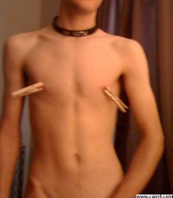 Me in my collar and clothes pins :)