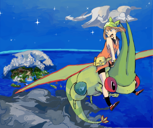 drewapple: pokemonpalooza: Artist: クエン for some reason i really love this kind of stuff. like pokemo