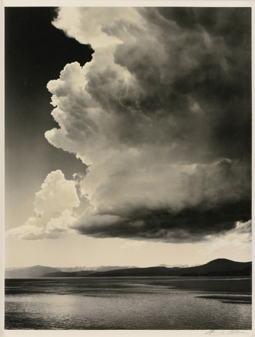 beardbriarandrose: Ansel Adams (1902 - 1984), Thundercloud, Lake Tahoe, 1938, vintage silver print