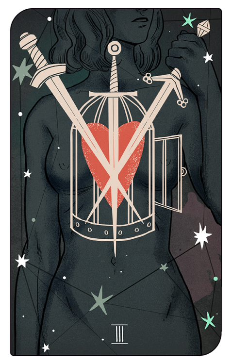 my new project “Forgotten legends tarot”.THREE OF SWORDS…and more things in my instagram! 