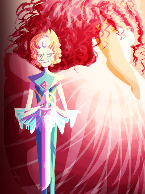 theladyemdraws:So, who do you belong to anyway?I’m pretty sure that sword pearl is holding is just a