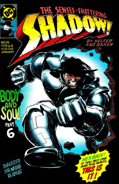 comicartistevolution:Kyle Baker 1988-1989: The Shadow #14-19, Annual #1After “killing” the title cha