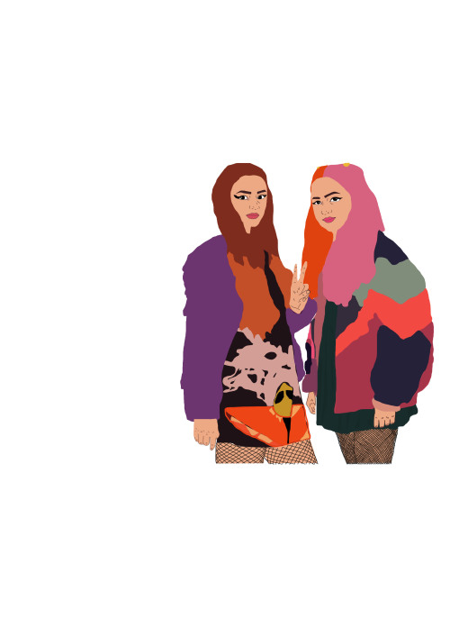 start of a few bits im doing on these rlly cool girls form instagram :) have’nt finished this, now d