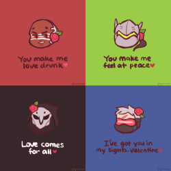 younggenji: a valentines day card for each hero!  ❤️🧡💛💚💙💜💖