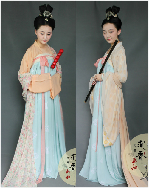 Traditional chinese hanfu worn during the Tang dynasty (1618-907)