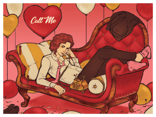 i-want-my-iwtv:superhiki:“Call Me” card with Armand.Why limit the love to Valentines? Anytime is a g