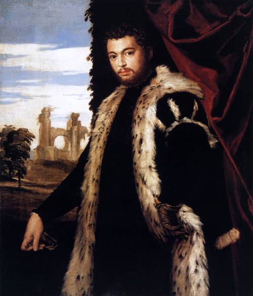 Portrait of a Young Man Wearing Lynx Fur, 1553, Paolo VeroneseMedium: oil,canvas