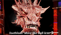 grumpybilbo:  Stephen Colbert: Smaug the Impenetrable, thank you for being here.