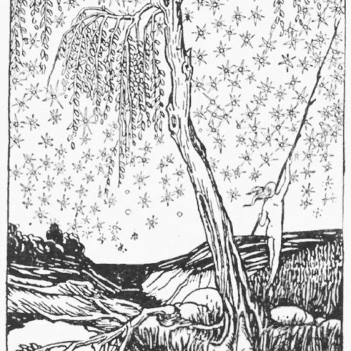 Eve catching stars from Eve&rsquo;s Diary by Mark Twain