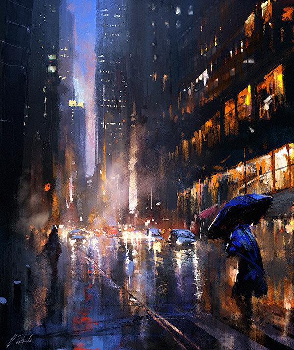 culturenlifestyle:  Night Life by Darek ZabrockiCambridge-based artist Darek Zabrocki’s