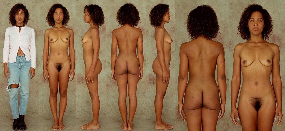 Nude female body study