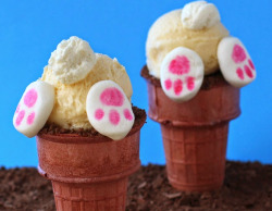 Fatty-Food:  Bunny Butt Ice Cream Cones