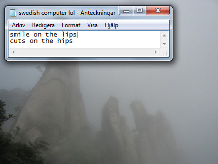 chanelcut:  sorry for having a swedish computer 