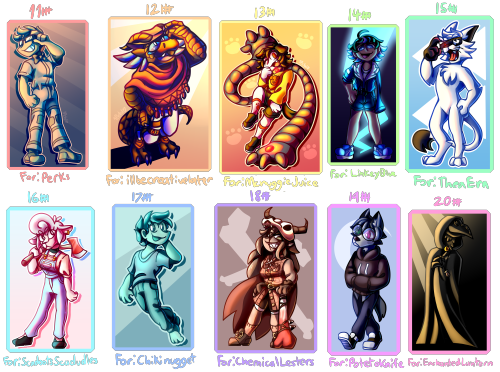 Back at it again! Here are the next 10, I honestly doubt I’ll have another 10 before art fight