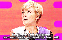 damethompson:  She was used to take off her clothes and put on a robe to be more