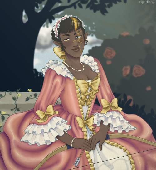 viperfishy-fr:Finally finished this!! i wanted to draw Cherise in a Rococo style dress for fun 