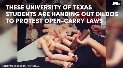 abercrombee:  micdotcom:  Texas now allows guns on campus, so UT Austin students