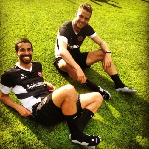 maleathletessocks:  Football. Nils Teixeira, Justin Eilers. Dynamo Dresden.