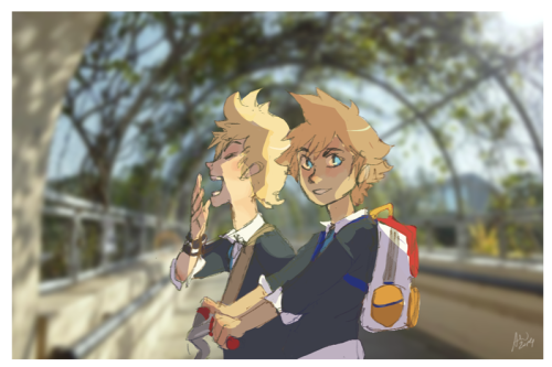 whistlecat:TBT to that time I used to do Gakuen scribbles and comics ;__; The KH Twins + an old phot