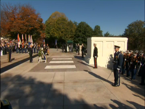 nbcnightlynews:Vice President Joe Biden lays wreath at the Tomb of the Unknown Soldier at Arlington 
