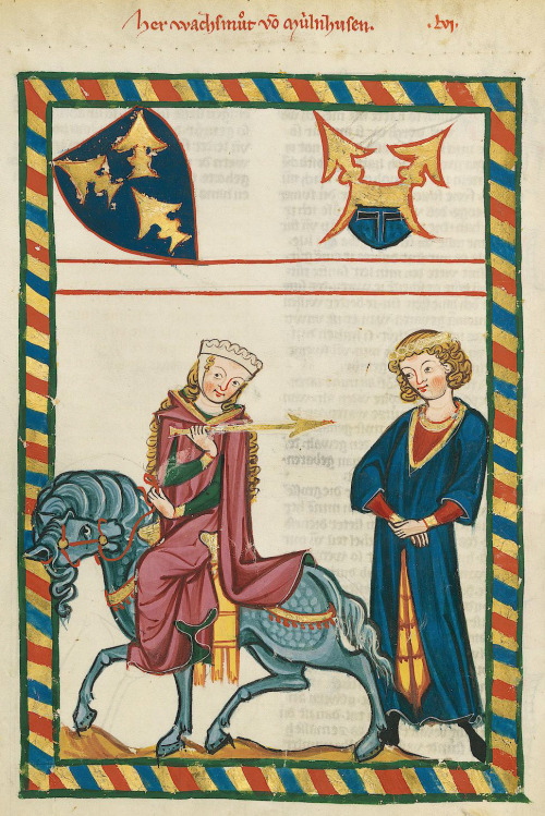 Illustrations from the Codex Manesse by the Grundstockmaler, 1305-1315