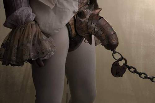 A male chastity belt used in the 16th century.