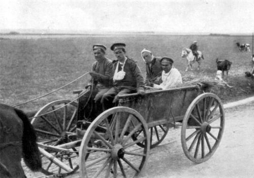 Russian wounded headed to the rear, 1917