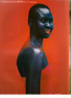 ergallais:Alek Wek by Jean Baptiste Mondino, Vogue Paris, dec 1997