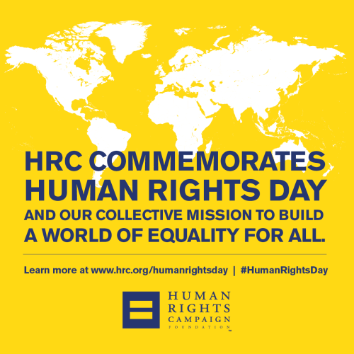 humanrightscampaign:  Human Rights Day  This Human Rights Day is a reminder of how far we have come and how much we have yet to accomplish. 