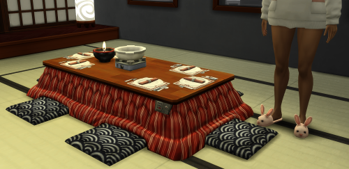 Kotatsu Textures Override (Default) For TS4 Snowy Escape, Work In Progress!