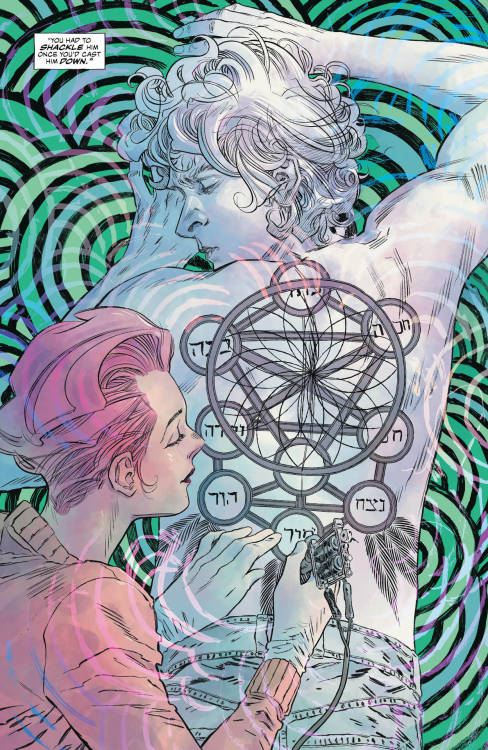 The Dreaming #19 - Written by Simon Spurrier, art by Bilquis Evely (pencils and inks) and Mat Lopes 