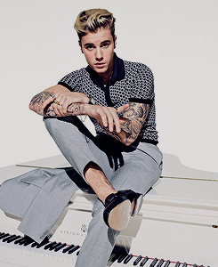 fyesjustinbieber:  Justin Bieber shows us how to grow up by dressing up — swapping his distressed and shredded threads for a precisely tailored sharkskin suit, among other looks. See Bieber’s grown-up fashion in his March 2016 cover shoot with GQ.