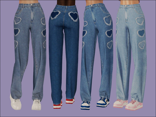 nikaonishko:  Heart Baggy Jeans to TS2! Original meshes&amp;textures by @elliesimplee and y