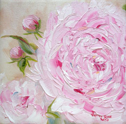 justasimplelife07:Oil painting flower still life Peony by Judith Rhue 