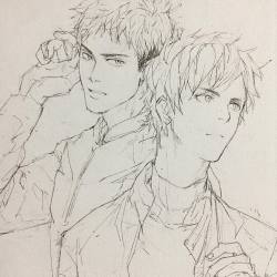 artbyshinji:  Racer Jean and Eren? (instagram) 