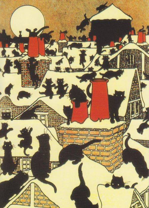 oneheadtoanother: A Black Cat Holiday by Charles Robinson (1870–1937)